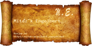 Miták Engelbert névjegykártya